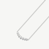 "Wave of Brilliance" Pave Lab Grown Diamonds Curve Bar Pendant Necklace