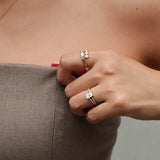 "Bound by Brilliance" Emerald Cut Diamond Engagement Ring in 14K Yellow Gold