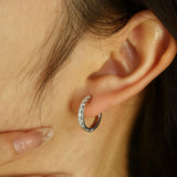 "Circle of Light" Lab Grown Diamond Small Huggie Hoop Earrings