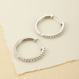 "Circle of Light" Lab Grown Diamond Small Huggie Hoop Earrings
