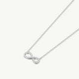 "Endless Light" Infinity Pendant Paved Lab Grown Diamond Necklace