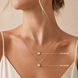 "Halo of Light" Lab Grown Diamond Pendant Necklace in 14K Solid Gold
