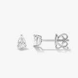"Illume of Light" Pear Solitaire Stud Earrings