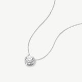 Halo Lab Grown Diamond Pendant Necklace