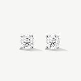 "Essence of Light" Classic Four Prong Lab Grown Solitaire Stud Earrings