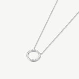 "Circle of Light" Round Pendant Paved With Lab Grown Diamonds Necklace