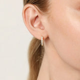 "Circle of Radiance" Lab Grown Diamond Hoop Earrings in 14K Yellow Gold