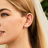 "Elegant Light" Classic Six Prong Round Lab Grown Stud Earrings