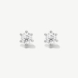 "Elegant Light" Classic Six Prong Round Lab Grown Stud Earrings