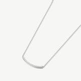 "Glow of Grace" Smile Bar Paved Lab Grown Diamonds Pendant Necklace