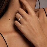 "The Eternal Arc" Diamond Wedding Band Ring in 14K Solid Gold